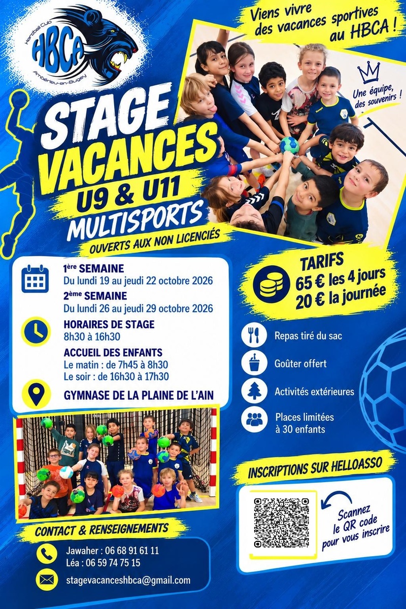 Stage vacances de Toussaint