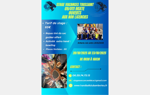 Stage vacances de Toussaint