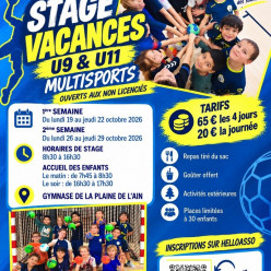 Stage vacances de Toussaint